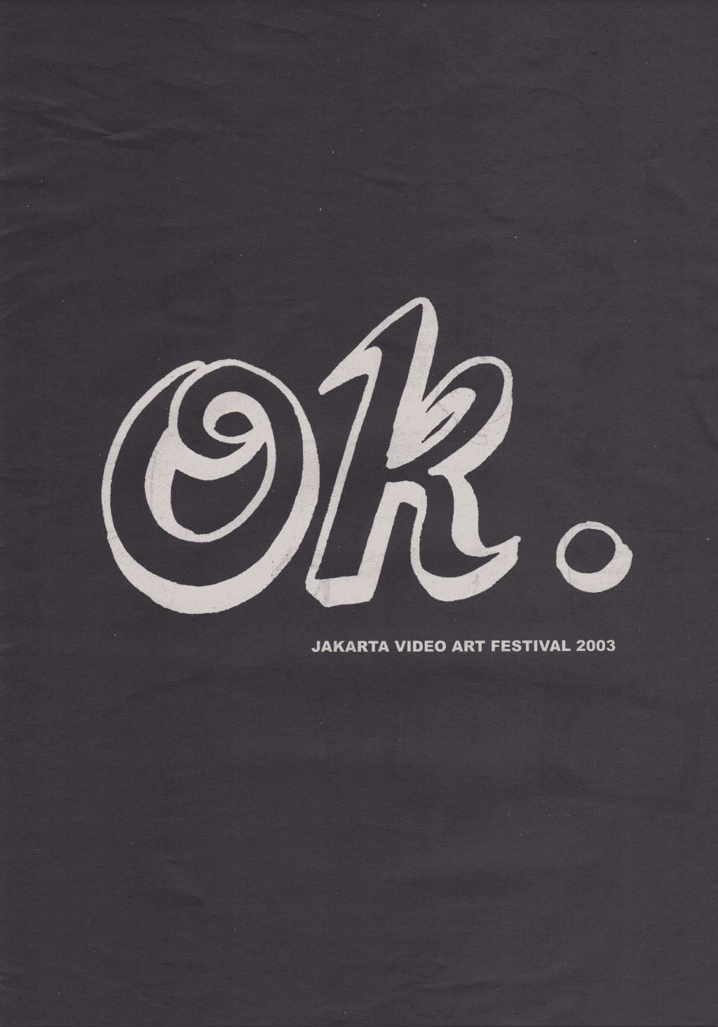 Jakarta Video Art Festival 2003- O.K. Video – Brochure 小冊子