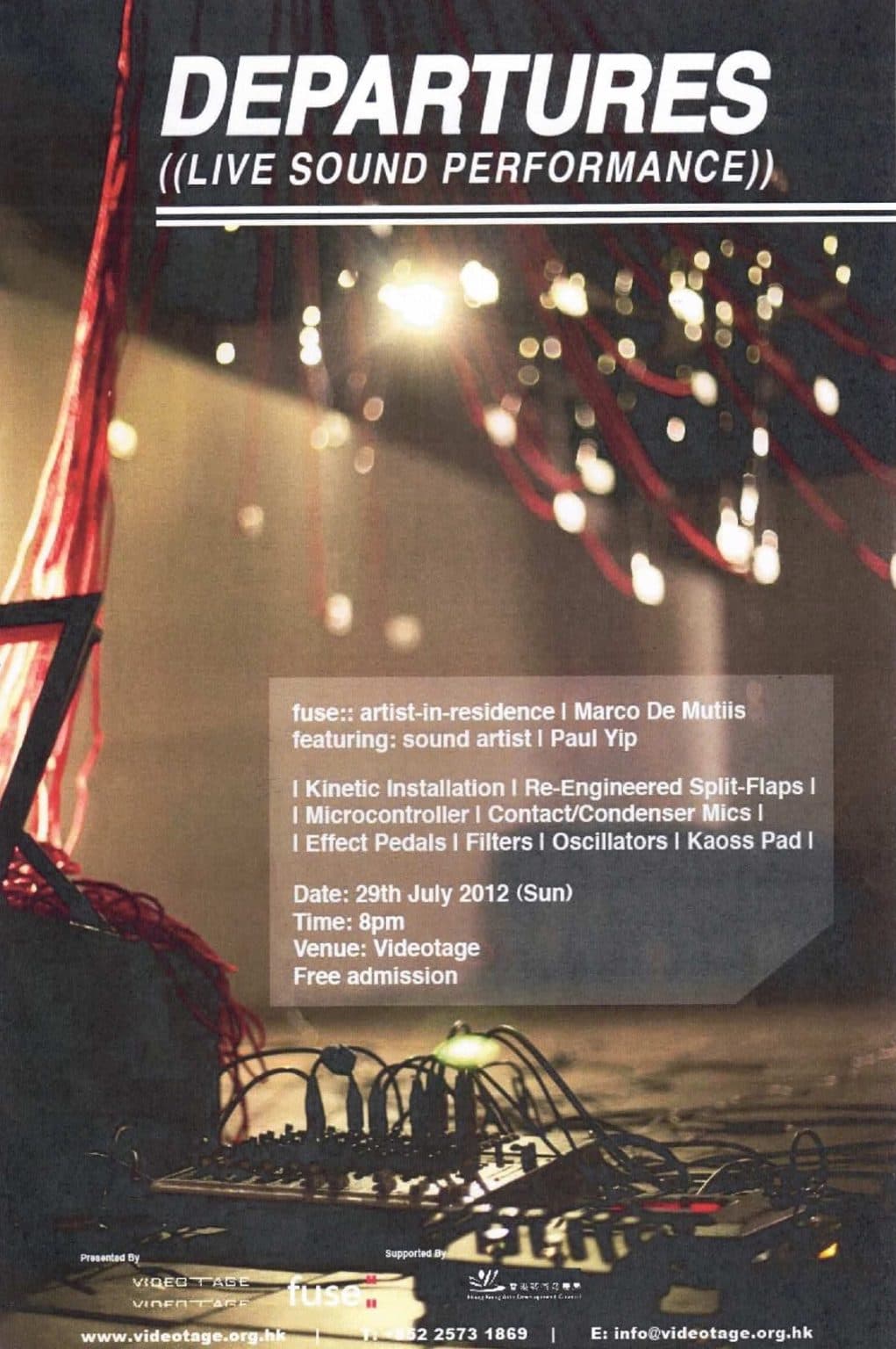 FUSE Residency - Marco De Mutiis - DEPARTURE